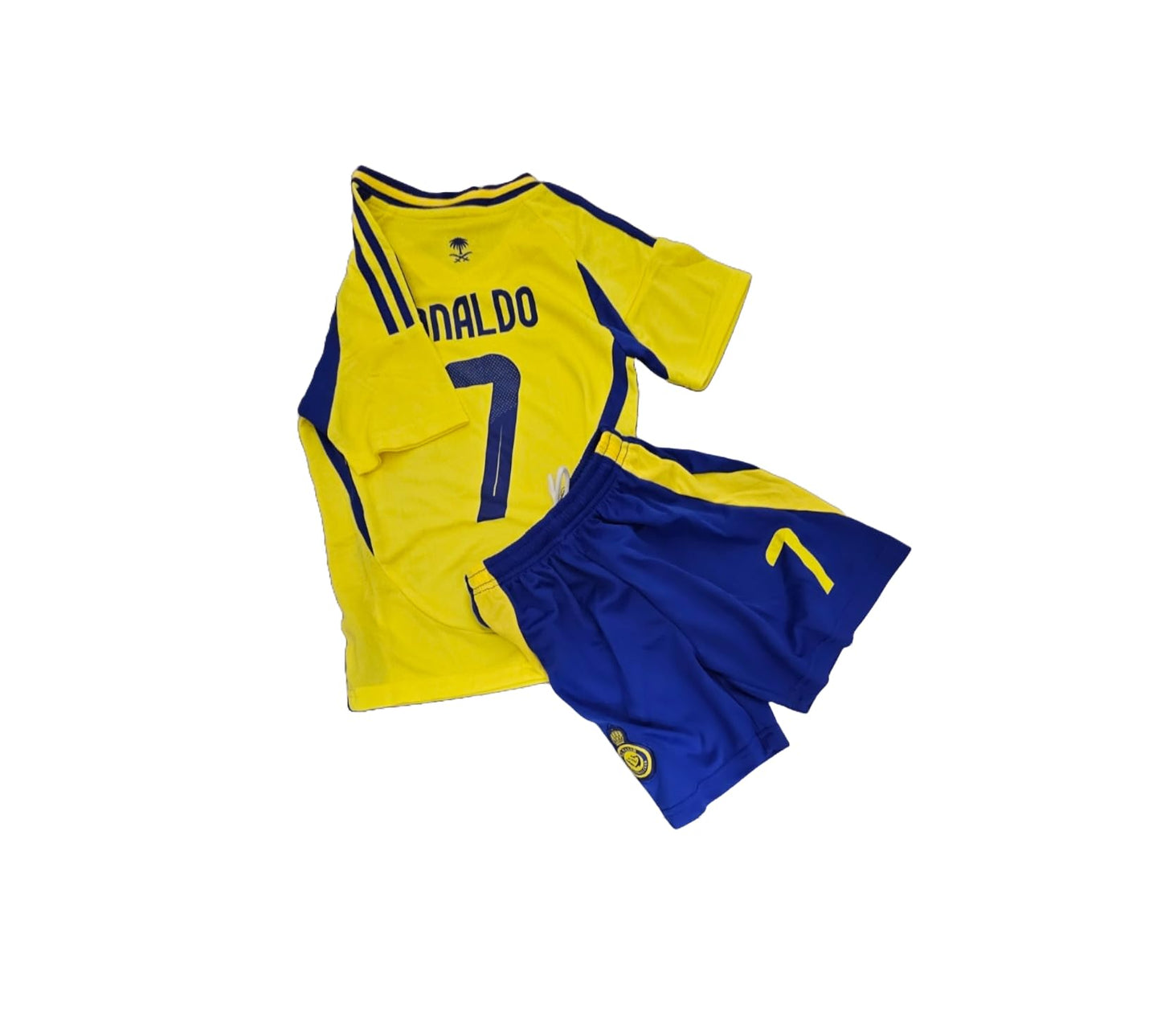 2025 Ronaldo CR7 Jersey Kids Uniform AL NASSR Fc Saudi Arabia Blue and Yellow