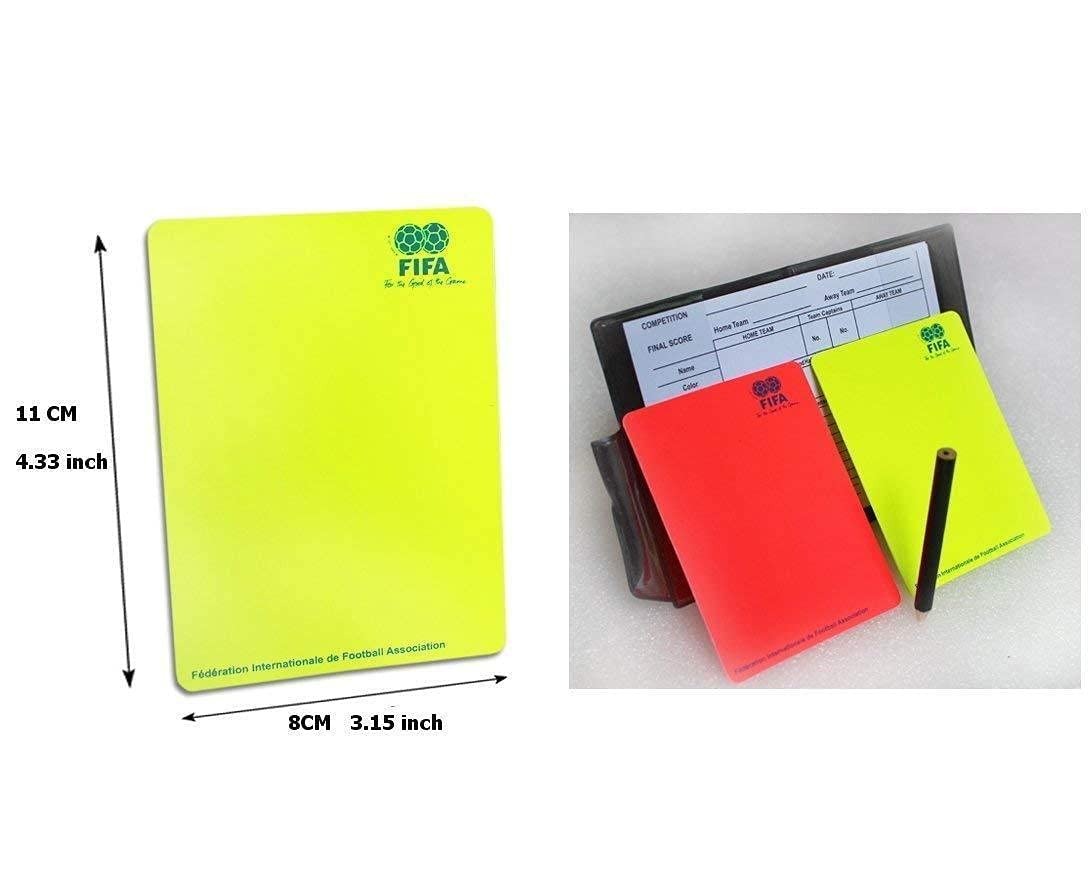 Soccer Referee Red Card Football Yellow Card with FIFA Flipping Coin & Ref Pad (25 Sheets)