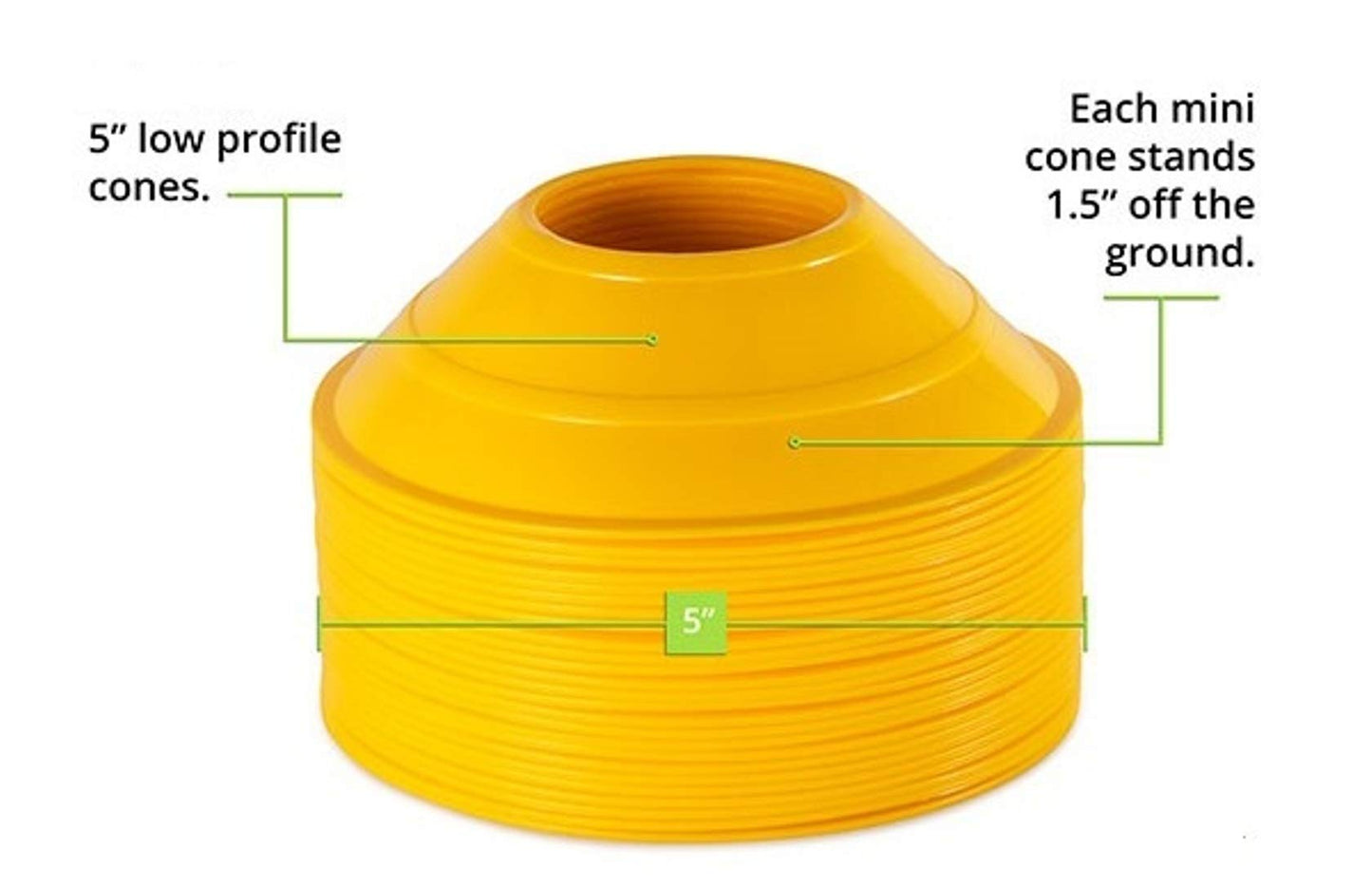 1 Stop Soccer Set of 10 Agility Disc Cones Perfect