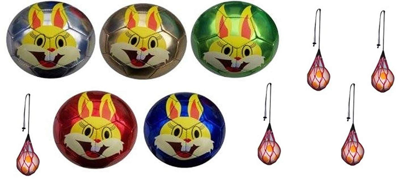 5 Mini Soccer Balls Rabbit Size 2 Free 5 Kicking B
