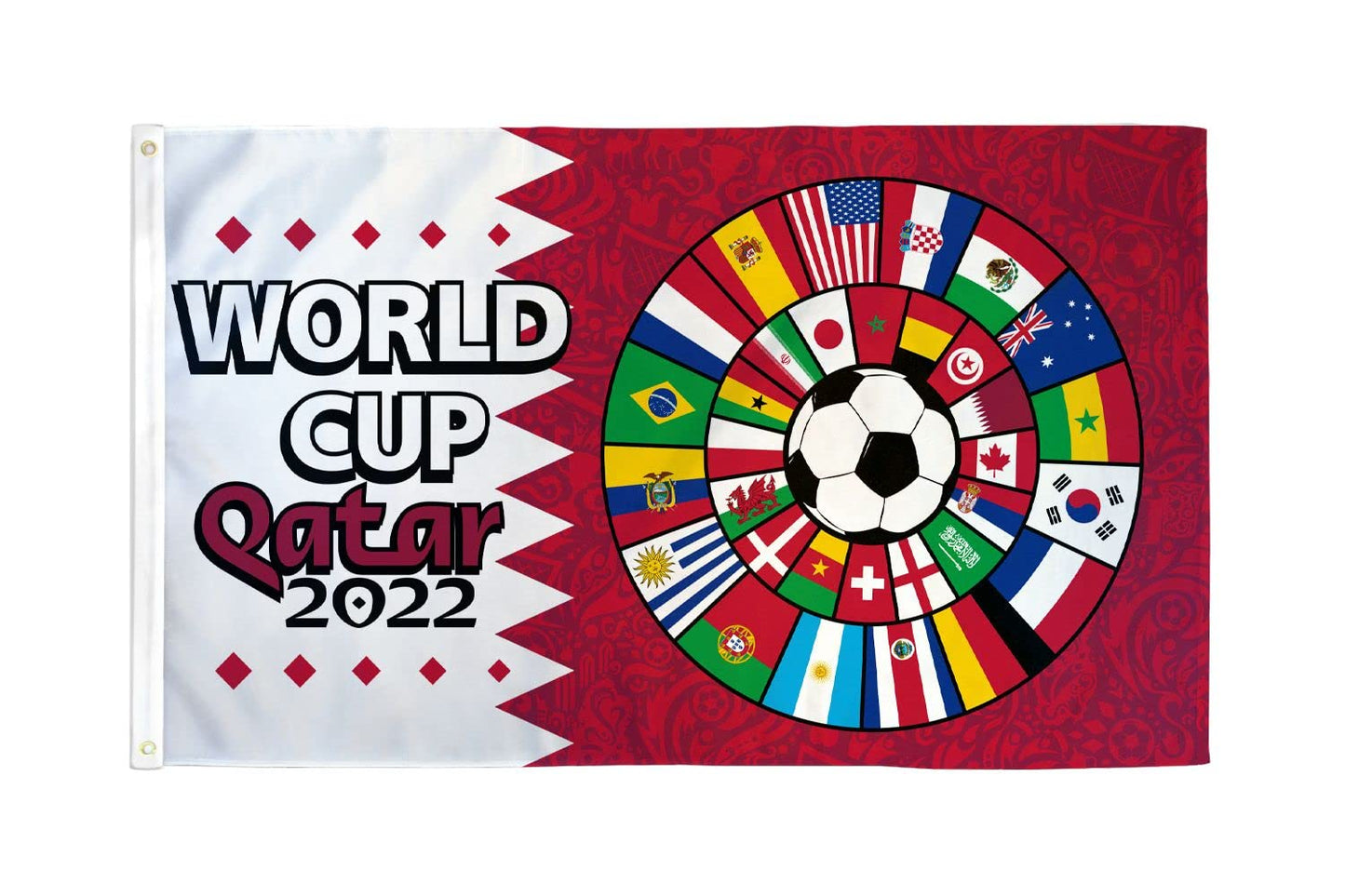 2022 World Cup Groups 3x5ft Poly Flag (Red Multi)