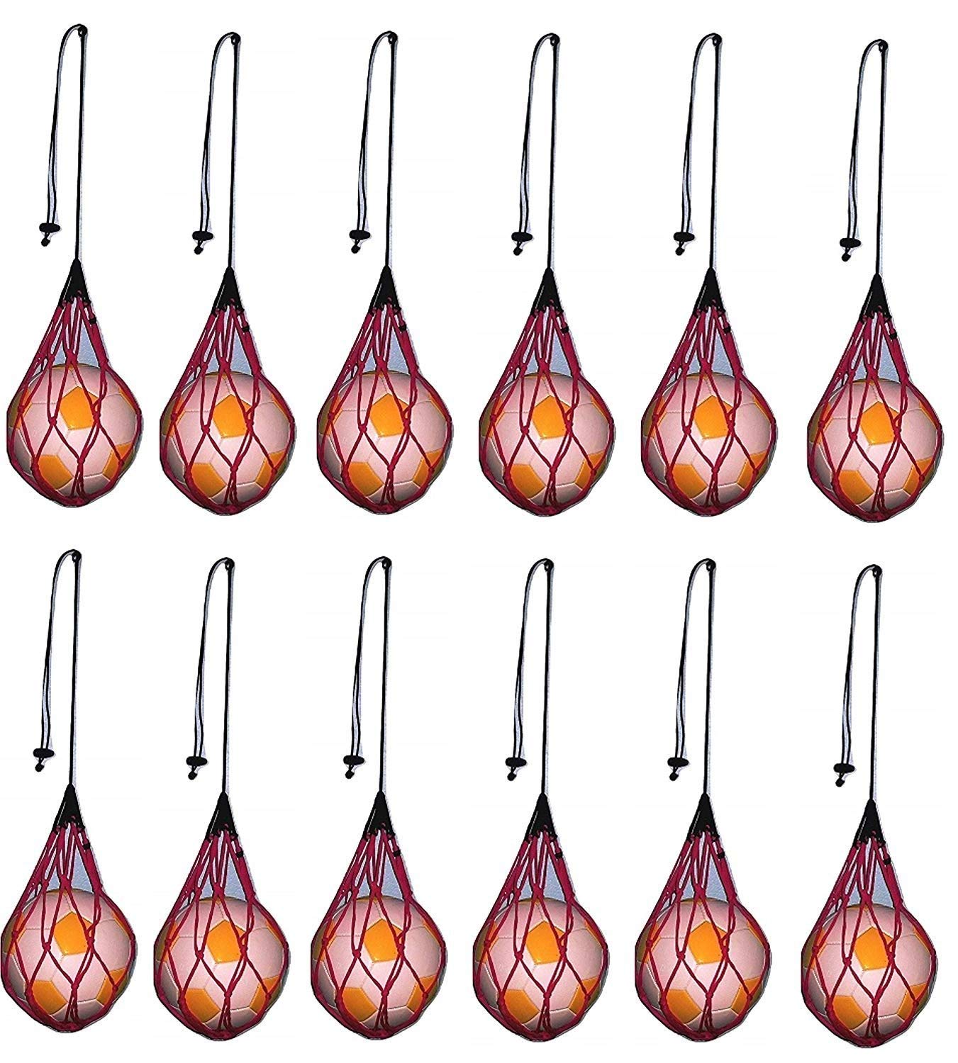 12 Soccer Ball Bungee Elastic Juggling Skill Training Net Handle