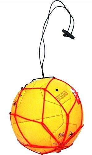 3 Handle Solo Soccer Kick Trainer with New Ball Locked Net Design, Soccer Ball Bungee Elastic Training Juggling Net (Fits Ball Size 3, 4, 5)