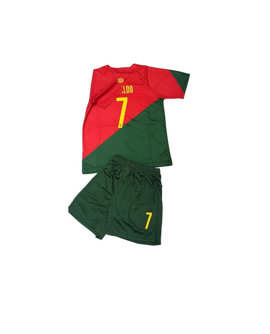 Adult Soccer Fan Ronaldo Jersey Portugal No 7 Sports Jersey Shirt Free Shorts