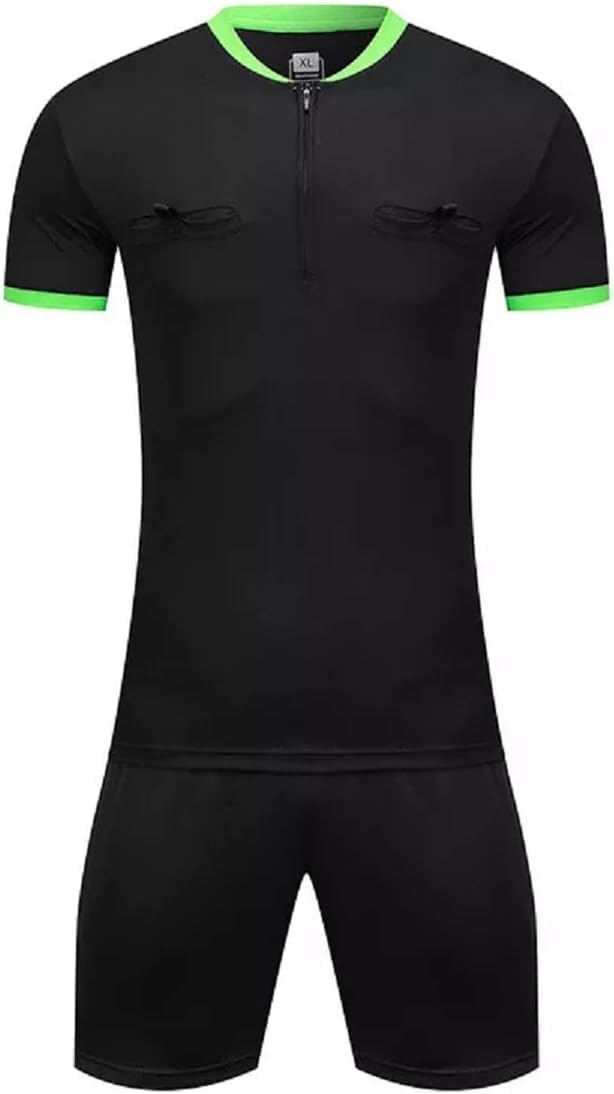 Men's Soccer Referee Jersey Short Sleeve Referee Shirts & Shorts