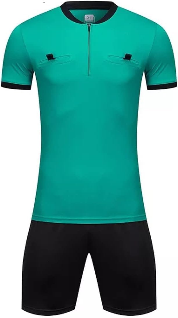 Men's Soccer Referee Jersey Short Sleeve Referee Shirts & Shorts