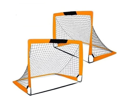 Soccer Goal Set of 2 Size 4'x3' Portable Foldable Soccer Nets Carry Bag for Games and Training for Backyard for Kids and Teens