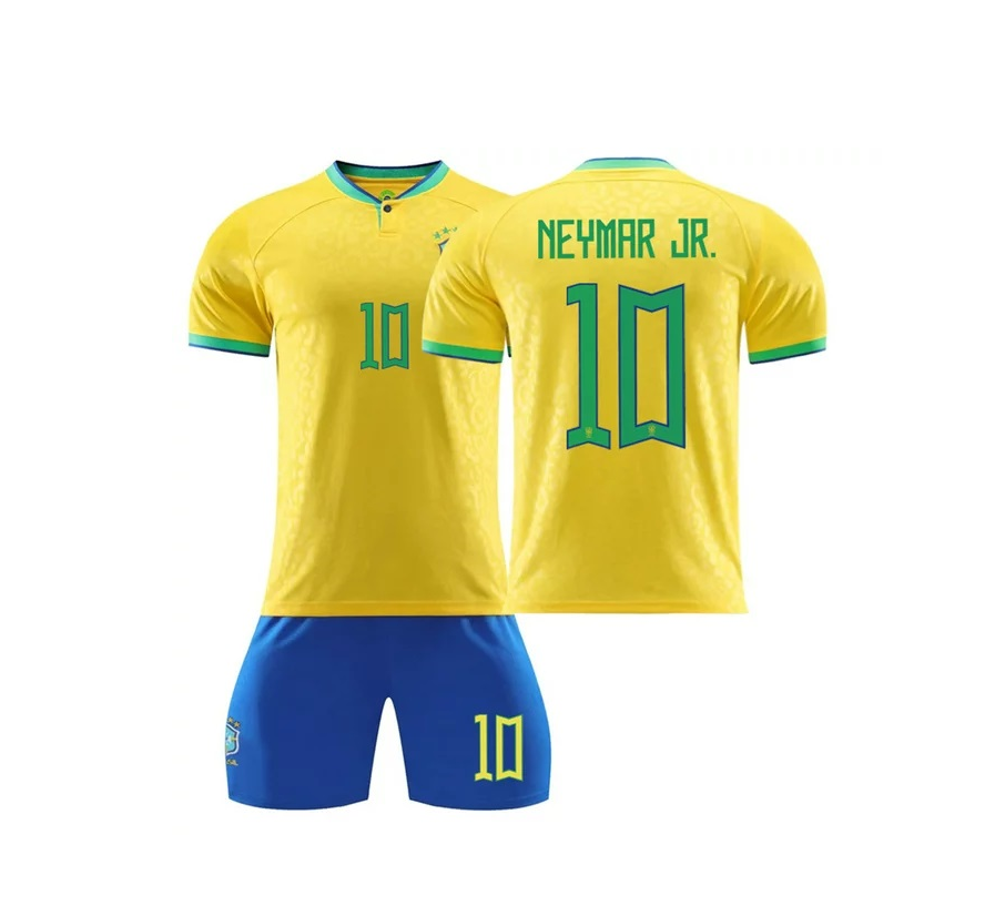 Brazil Neymar 10 Soccer Fan Jersey Adult Jersey & Shorts