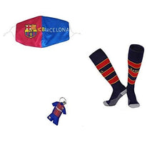 Barcelona Home Youth Soccer Socks Set Keychain