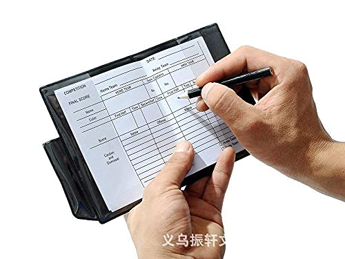 1 Stop Socer Soccer Referee Red Card Football Yellow Card with Wallet Pencil Record Paper for FIFA Judge Fluorescent Cards