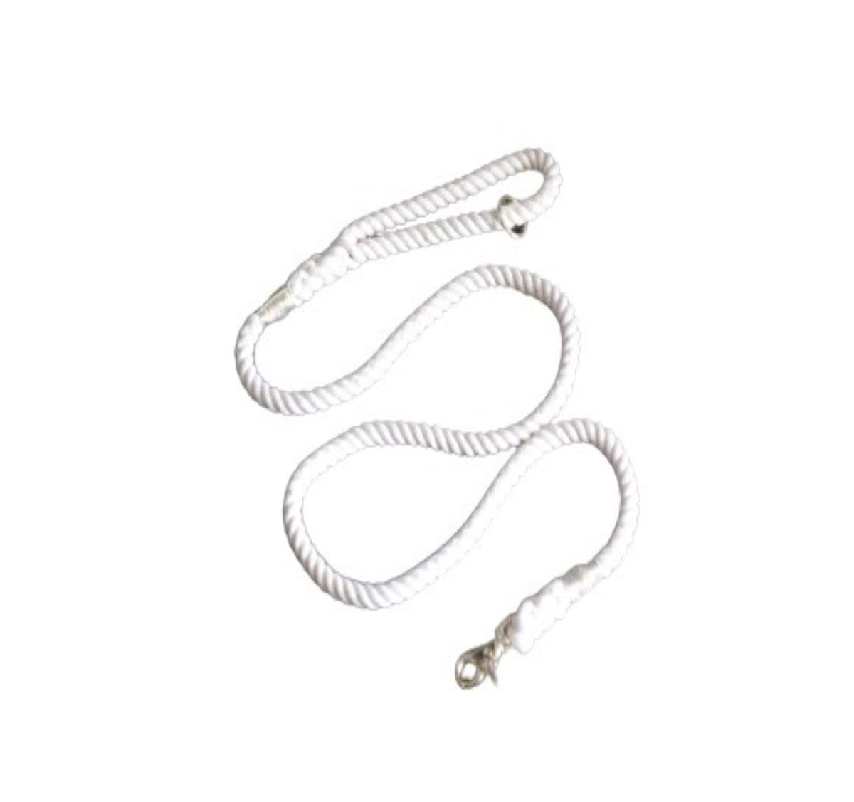 Premium Cotton Rope Dog Leash (White)