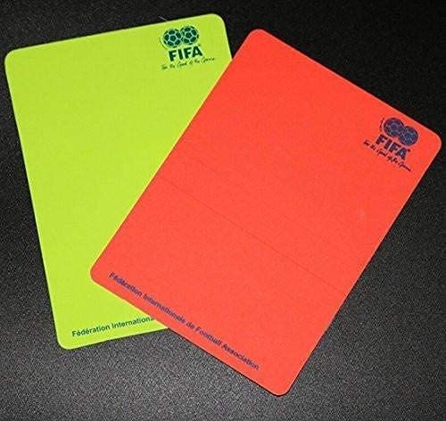1 Stop Socer Soccer Referee Red Card Football Yellow Card with FIFA Flipping Coin & Ref Pad (25 Sheets)