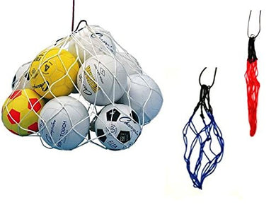 Coaches Large Net style Balls Bag Fit 8 to 10 Balls 24 inch  X 40 inch  Blue / White