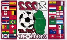 Qatar 2022 Soccer World Cup Groups 3x5ft Poly Flag Football Free 2018 Flag 3x 5