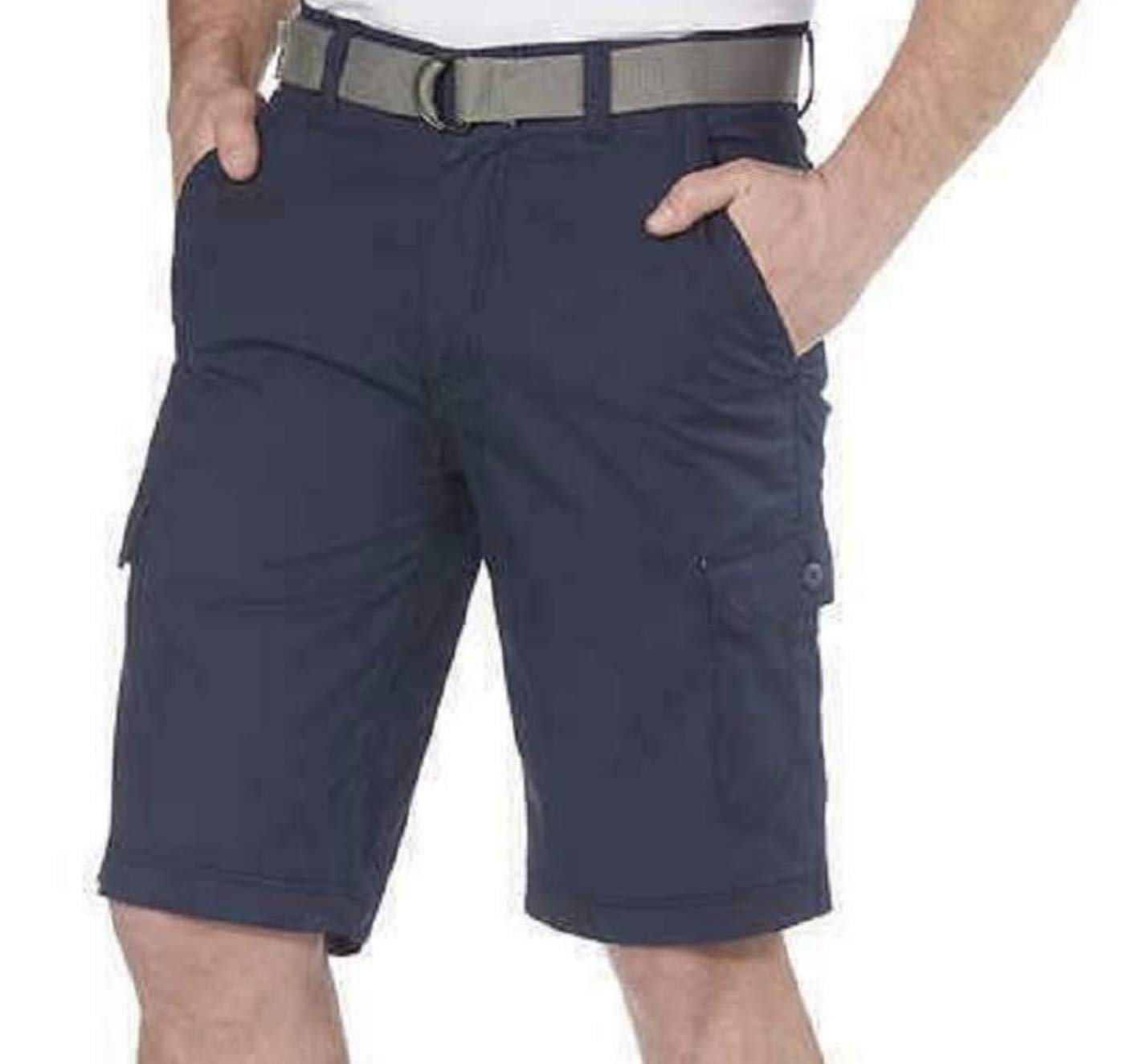 Wear First Stretch Belted Cargo Shorts - Blue Nights - Navy (32)