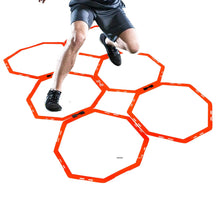 1 Stop Soccer Set of 6 20" Hexagonal Speed & Agility Training Rings with Carry Bag