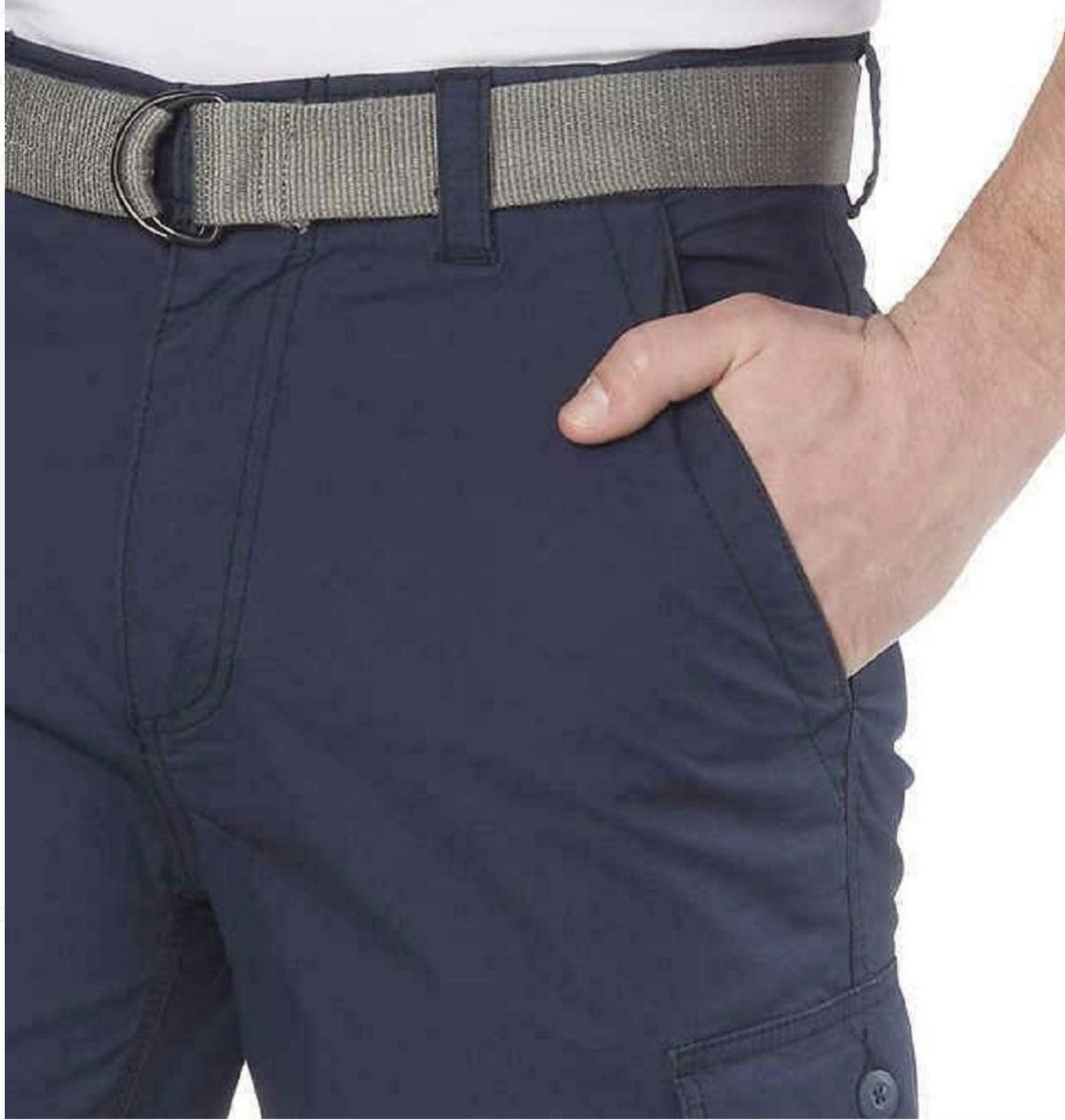 Wear First Stretch Belted Cargo Shorts - Blue Nights - Navy (32)