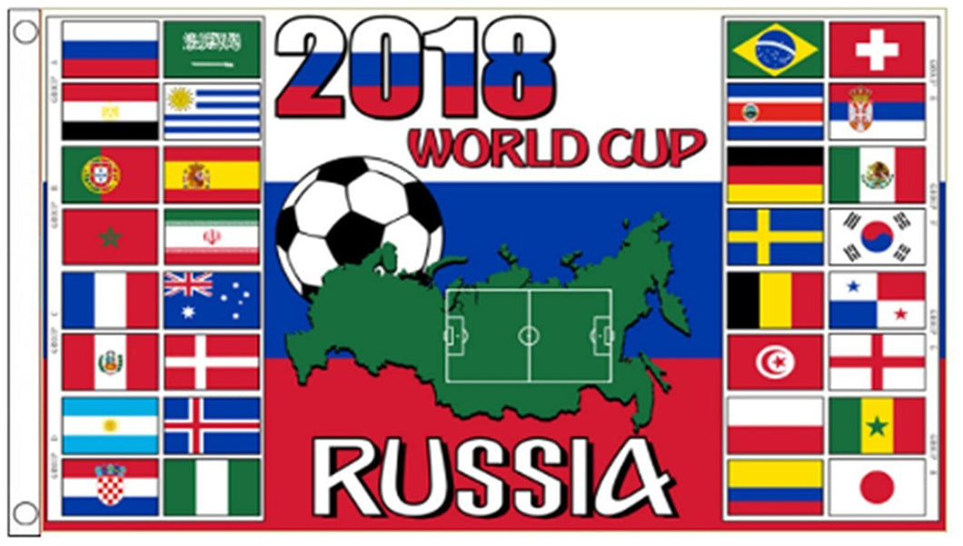 Flag World Cup Soccer 2018 Russia 5' x 3'