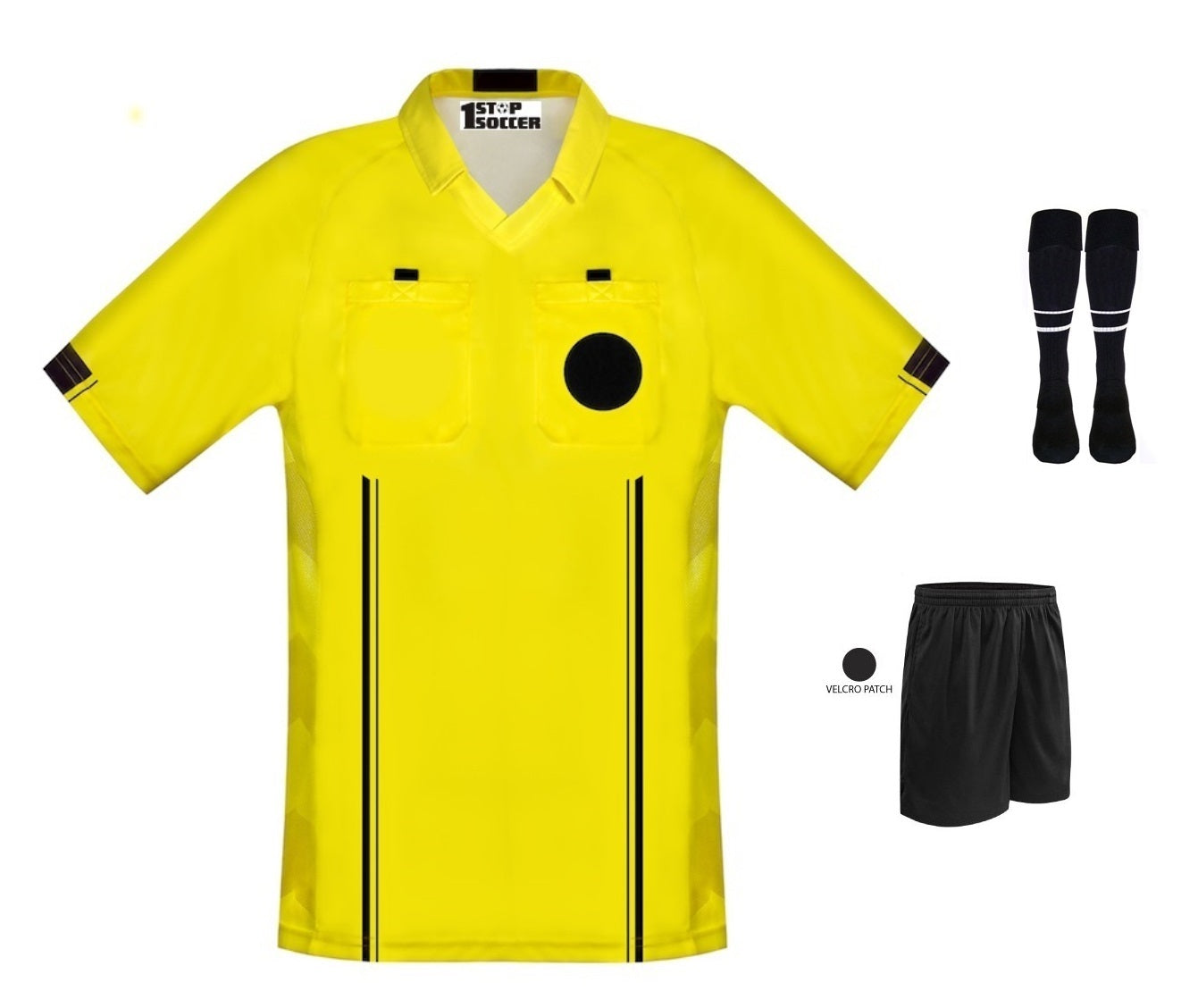 New Style Soccer Referee Jersey Free Shorts  & Socks